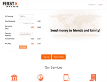 Tablet Screenshot of firsttransfer.com